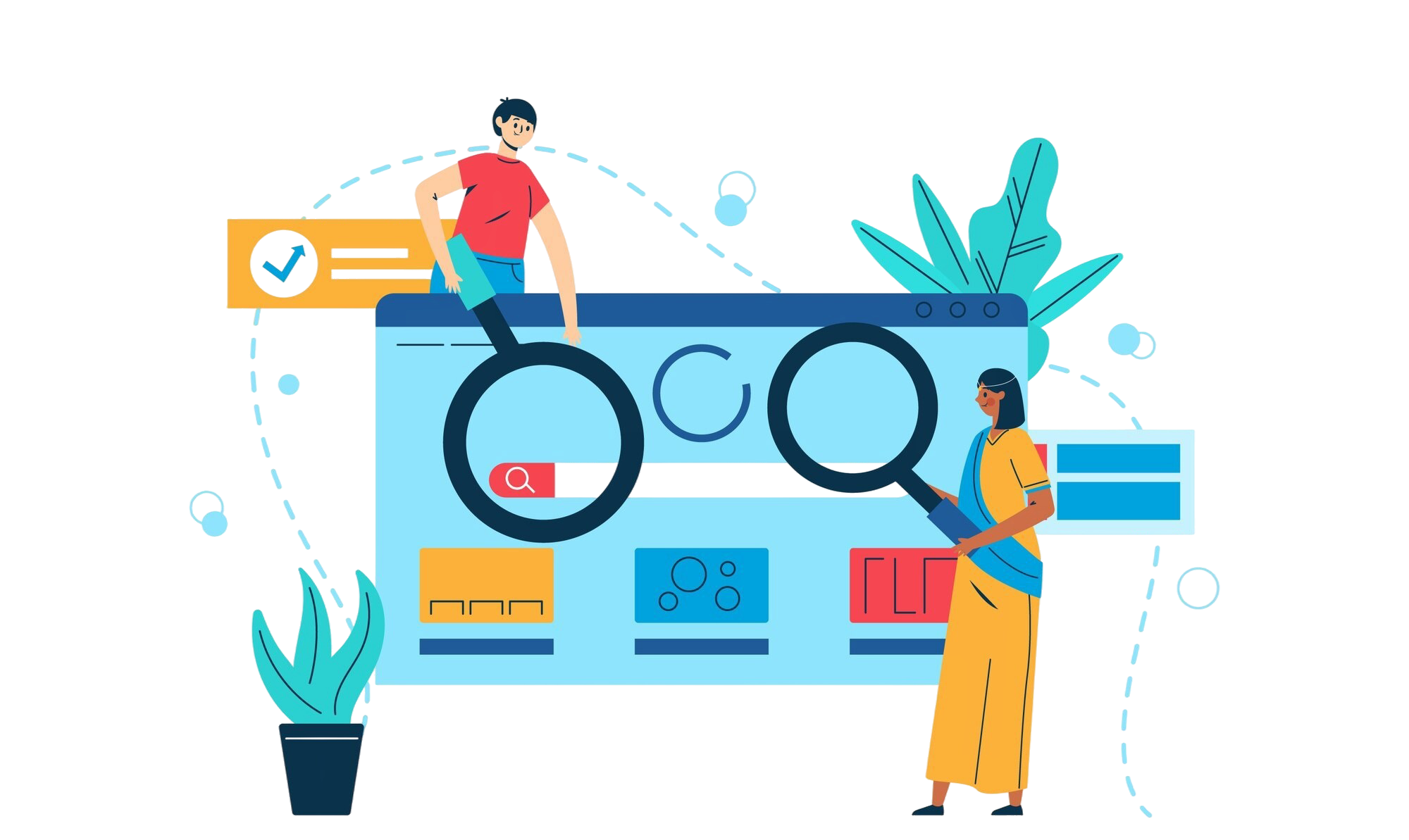 Status dashboard illustration